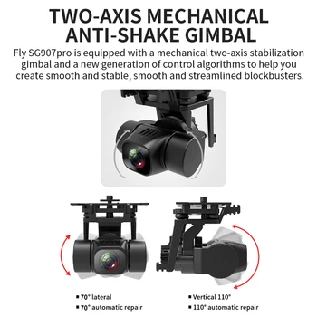 KCX 2-Os Gimbal Fotoaparát Drone 4K HD GPS širokouhlý Optický Tok 5G FPV Wifi RC Quadcopter Dron 1080p Profesionálne SG907 PRO