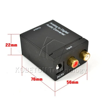 Kebidu Pôvodný Digitálny Audio Optický Analógový Prevodník Pre Toslink SPDIF Koaxiálny na Analógový signál L/R RCA Audio Converter Adaptér Najnovšie