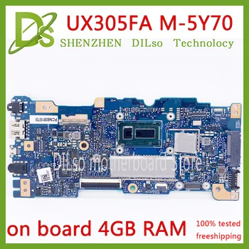 KEFU UX305FA základná Doska Pre ASUS UX305FA UX305 UX305F Notebook Doske pôvodné notebook 4G MOMERY 5Y70 CPU Test
