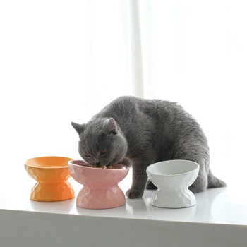 Keramika Chované Mačky, Misky, Šikmé Mačky, Misky na Jedlo Stresu Šikmého Mačka Misy Menej Regurgitating a Vracanie HYD88
