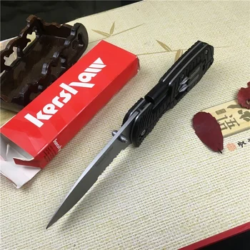 Kershaw 1920 Vyberte Oheň, nôž & Skrutkovač Multi-nástroj Čierna Rukoväť Camping Nože Outdoor Camping Lov Prežitie Nástroje