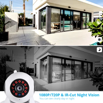 KERUI 1080P HD IP Kamera Home Security Krytý Bezdrôtový Wifi Dohľadu Nočné Videnie Infračervené Siete Internet Tuya Inteligentný Život