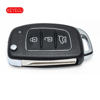 Keyecu Flip Diaľkové príveskom 3 Tlačidlo 433MHz ID46 Čip pre Hyundai I20-2016 P/N:95430-C7600
