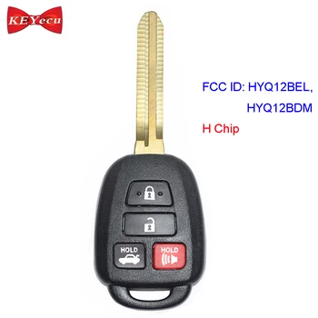 KEYECU pre Toyota Corolla 2016 2017 2018 Diaľkové Auto príveskom, H Čip FCC ID: HYQ12BDM, HYQ12BEL