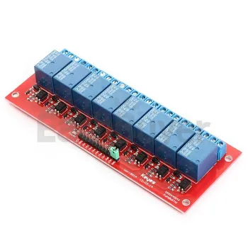 Keyes 12V 8-Kanálový Reléový Expansion Module w/ Optocoupler izolácie - Červená + Modrá