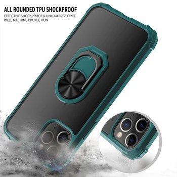 KEYSION Módne Shockproof puzdro Pre iPhone 12 Pro Max silikónový Transparentný Krúžok Telefónu Zadný Kryt pre iPhone 12 mini 11 Pro Max