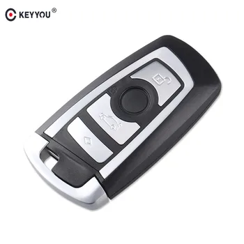 KEYYOU 4 Tlačidlá Smart Remote Kľúča Vozidla Shell Pre BMW F CAS4 5 Séria 7 Séria Smart Key puzdro