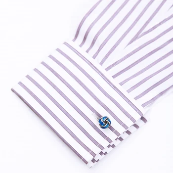 KFLK Šperky tričko manžetové gombíky pre pánske dizajnér Značky Vysokej Kvality Putá odkazy Módne Blue Luxusný Tlačidlá Svadobné Doprava Zadarmo