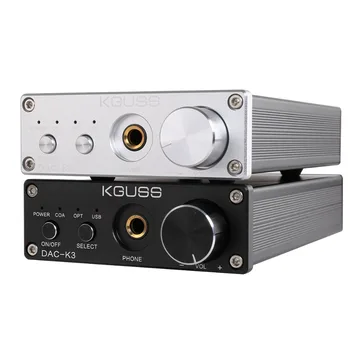 KGUSS DAC-K3 TPA6120 2.0 MINI HIFI USB DAC Dekódované Audio, Slúchadlový Zosilňovač 24BIT 192KHz OPA2134 AMP DC12V