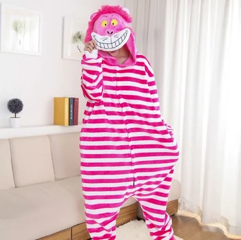 Kigurumi Nové Sleepsuit Dospelých Cartoon Cheshire Cat Pyžamo Zvierat Unisex Onesies Cosplay Kostýmy