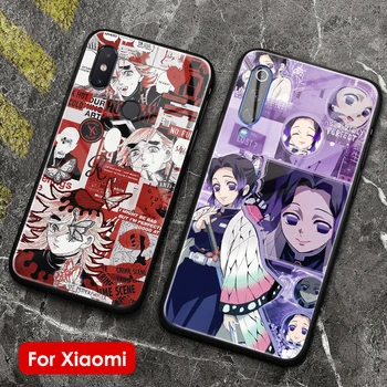 Kimetsu č Yaiba anime koláž mäkké silikónové sklo telefón prípade kryt plášťa pre Xiao Mi 8 9 SE Mix 2 2s 3 RedMi Poznámka 5 6 7 8 Pro