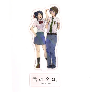 Kimi no Na wa Vaše Meno Miyamizu Mitsuha Tachibana Taki GM akrylový stojan na obrázku model doska držiak tortu vňaťou anime