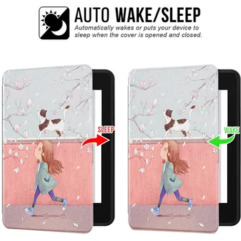 Kindle Paperwhite 2018 Prípade pre Všetkých-Nový Kindle Paperwhite 4 (10. Gen) E-reader Auto Sleep/Wake Silikónové Mäkké Prípade Retro Série