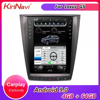 KiriNavi 1 Din Android 9.0 autorádio, Auto Gps Navigátor Pre Lexus GS GS300 GS350 GS400 GS430 GS460 Auto Dvd Prehrávač Multimediálnych súborov 4G