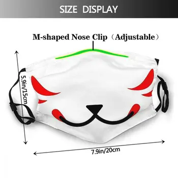 Kitsune Textílie Tvár Masque Ochrany Demon Fox Adulte Masky S Filtrami