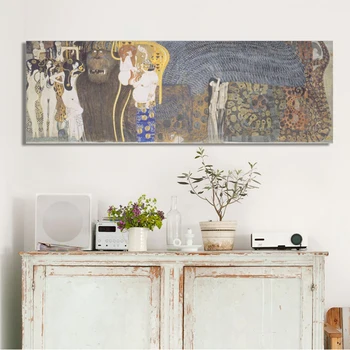 Klasická Slávny obraz Plagáty a Tlačí na Steny Umenie olejomaľba Beethoven Vlys Gustav Klimt Dekoratívne Maľby na Izbu