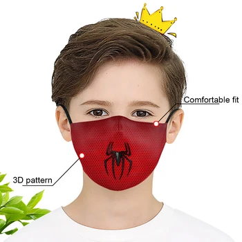 Klasické Cosplay Vytlačené Masku na Tvár Dospelej Umývateľný 3D Úst Masky Textílie Opakovane PM2.5 Filtrov, odolný proti otrasom, prachu Anti smog
