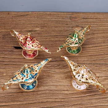 Klasické Kovové Vyrezávané Aladdin Lampa Svetla, Ktorí Chcú Čaj Olej Hrniec Dekorácie Zberateľské Uloženie Zbierky Umenia Plavidlá Darček