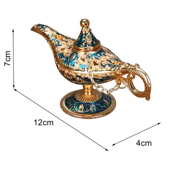 Klasické Kovové Vyrezávané Aladdin Lampa Svetla, Ktorí Chcú Čaj Olej Hrniec Dekorácie Zberateľské Uloženie Zbierky Umenia Plavidlá Darček