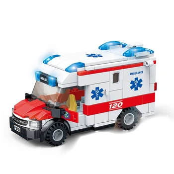 Klasické Mesto Požiarnej Série Medic je Auto Lekárske ambulancie Červeného Kríža Stavebné Bloky Model Sady Pre Deti, Hračky, Darčekové