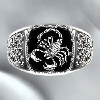 Klasické Scorpion Výročie Krúžok pre Mužov, Svadobné Kapela Škorpión Príslušenstvo Narodeniny, Valentína Darček Milovníka Šperky