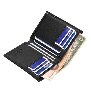 Klasické Vysoko Kvalitné Box Tlač Pu Kožené peňaženky Mužov Chlapec Bifold Kreditnej Karty Držiteľ Krátke Kabelku Muž