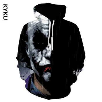 Klaun Stephen King 3D tlač mens hoodies Horor joker Hoody Mikina Športové Tepláky mužov