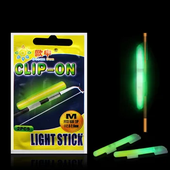Klip! 10 tašky Rybárske Žiary Stick Trubice SS S S S M L Veľkosť Zelená Fluorescencia Chemické Rybársky Prút Top Tip Svietiace Svetlo Stick FF40
