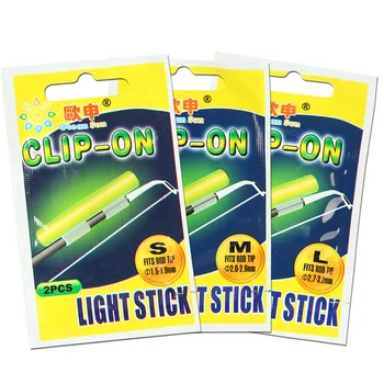 Klip! 10 tašky Rybárske Žiary Stick Trubice SS S S S M L Veľkosť Zelená Fluorescencia Chemické Rybársky Prút Top Tip Svietiace Svetlo Stick FF40