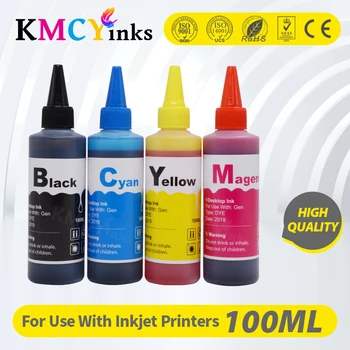 KMCYinks 100ML Univerzálna Náplň Ink Kit Sady Pre Canon Pre HP Pre Lexmark Pre Epson Pre Brata VŠETKY Naplniteľné Atramentové Tlačiarne