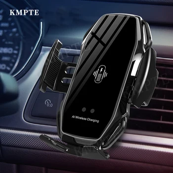 KMPTE Auto Bezdrôtovú Nabíjačku 10W Indukčné Rýchle Bezdrôtové Nabíjanie Pre iPhone 12 Max Pro 11 Pro XR Samsung S10 S20 Infračerveného Snímania
