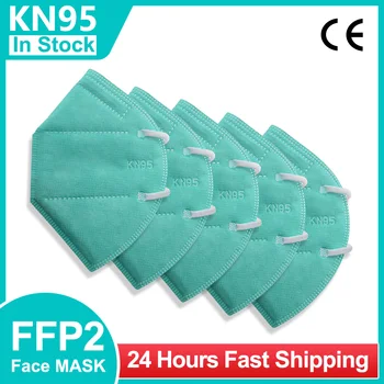 KN95 Mascarillas Certificadas FFP2 Masku na Tvár Farebné Dospelých Mascarillas ffp2reutilizable 5 Vrstiev Proti Prachu, Ochranné Masky
