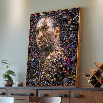 Kobe Bryant Wall Art Basketbalová Hviezda Portrét Maľovanie Plagátu Wall Art Obrázky pre Obývacia Izba Domova (Bez Rámu)