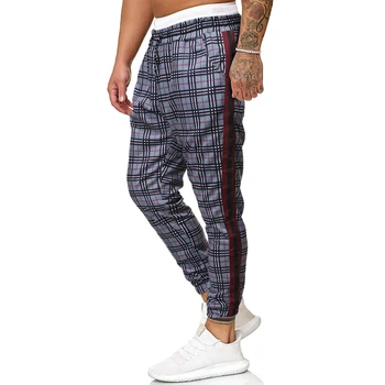 Kockované nohavice muži móda Hip hop joggers streetwear tepláky pre mužov hárem nohavice mužov Bežné nohavice mužov skontrolovať nohavice