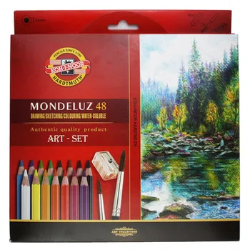 KOH I NOOR značky rozpustné vo vode farebné ceruzky 48 farby/veľa