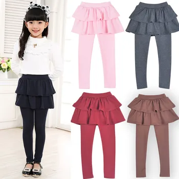 Kojenecká Dievčatá Nohavice na Jar a na Jeseň Dievčatá Culottes Multi-Farebné Strečové Nohavice Deti Baby kórejský Sukne, Legíny detské Oblečenie