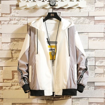 KOLMAKOV Nový kórejský Hip Hop pánská Bomber Bundy Mužov Streetwear Bunda Patchwork Sveter s Kapucňou Kabát Mužskej 14 Farby S-3XL