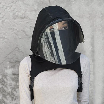 Kompletný Ochranný Tváre, Nosenie s Kapucňou Klobúk Dospelých Štít na Tvár Opakovane Vymeniteľné Muži Ženy je Vonkajší Motocykel Tvár Masku Masque