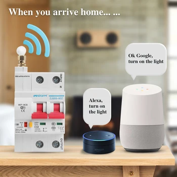 Komã © tou je 2p WiFi Smart Istič Automatické Prepínanie proti preťaženiu, skratu ochrana s Amazon Alexa domovská stránka Google pre Smart Home