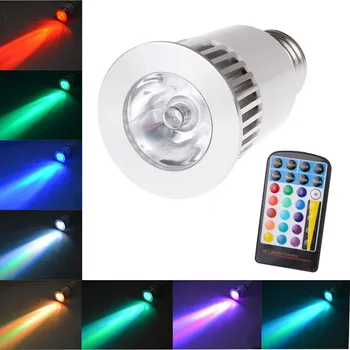 Konesky 5W RGB LED E27 Žiarovka Lampa 110V 220V 16 Farieb, Vysoký Výkon Ľahkých 4 Režim Blesku Stmievateľné Pozornosti Lampa s Pamäťou