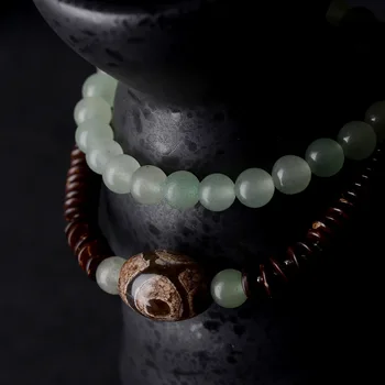 Korálky náramok,ručne vyrábané Dayi Korálky etnických náramok,Čínsky vietor šperky vintage náhrdelník ,nové Aventurine náramok pre ženy