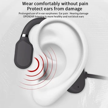 Kostné Vedenie Headset Bluetooth Bezdrôtové Vody-dôkaz Vysokou Vernosťou Volať Non Ear Športové Slúchadlá Hra, Hráč, Eliminácia Hluku