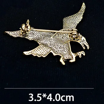 Kovové Brošne Eagle pánske Oblek Odznak Zvierat Golier Kolíky High-grade Jemná Kvalita Vintage Brošňa Bežné Klasické Trendy Unisex