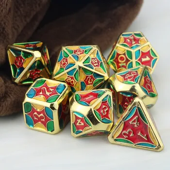Kovové dnd kocky nastaviť rainbow kocky polyhedral kocky nastaviť vlastné kocky galaxy kocky dungeon a drak s bag D20 D12 D10 D6 D8 D4