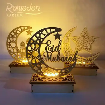 Kovové LED Svetlo Ramadánu Dekorácie Ramadánu Kareem Islamskej Moslimských Ramadánu Dekorácie Pre Domov Pomoc Eid Mubarak Izba Dekor Noc