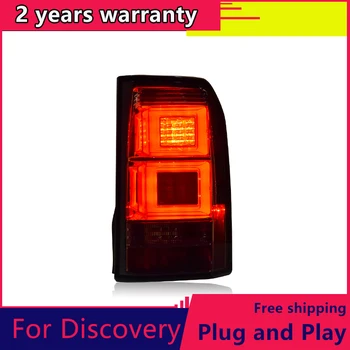 KOWELL Auto Styling pre 2004-2013 rok Pre Land Rover pre Discovery LED koncových svetiel zadné svetlo Tmavo Červená