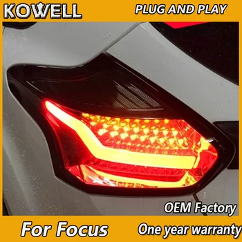 KOWELL Auto Styling pre Ford Focus 2 zadné svetlá 2016 2017 2018 LED koncových svetiel zadné batožinového priestoru kryt lampy drl+signál+brzdové+zadnej strane