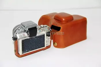 Kožené Fotoaparát prípade taška pre OLYMPUS Pen E-PL6 E-PL5 EPL5 EPL6 E-PM2 EPM2
