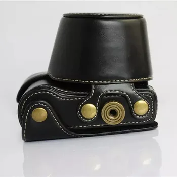 Kožené Fotoaparát prípade taška pre Sony NEX-3N Alfa A5000 A5100 16-50 mm objektív LEN