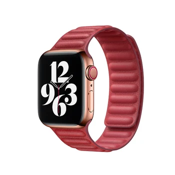 Kožené odkaz popruh pre Apple Hodinky kapela 44 mm 40 mm 42mm 38mm apple hodinky iwatch 6 5 4 3 2 1 SE magnet slučky pracky náramok pásu